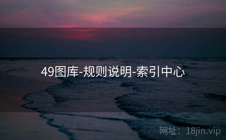 49图库-规则说明-索引中心